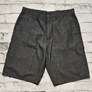 Burnside Gray Flat Front Shorts with Tailored Design